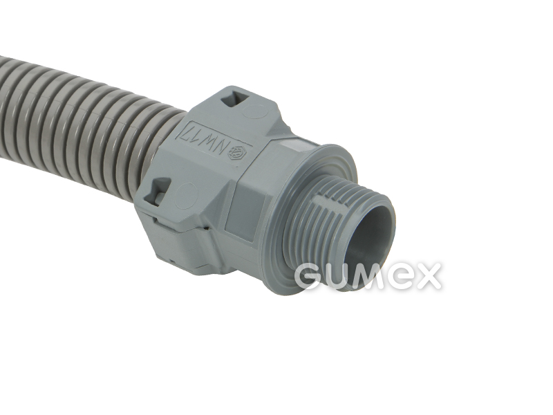 NORDUC A 183 P, für Rohrschützer 17mm, Außengewinde PG16, IP65, PA6, grau, 